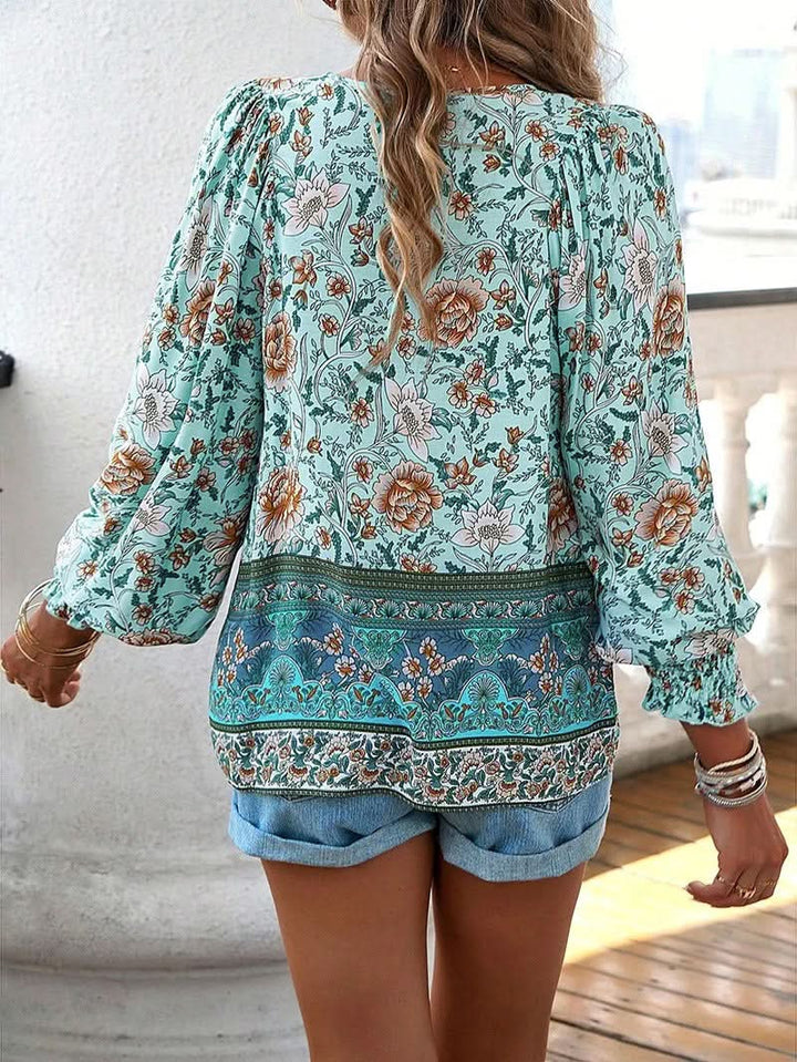Savina | Comfort Floral Blouse - Relaxed, Flattering Fit, Breathable Fabric