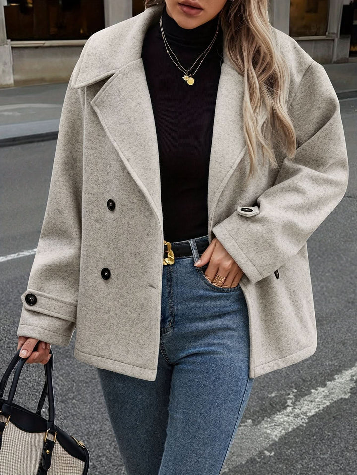 Elise| Stylish Double-Breasted Jacket with Button Details