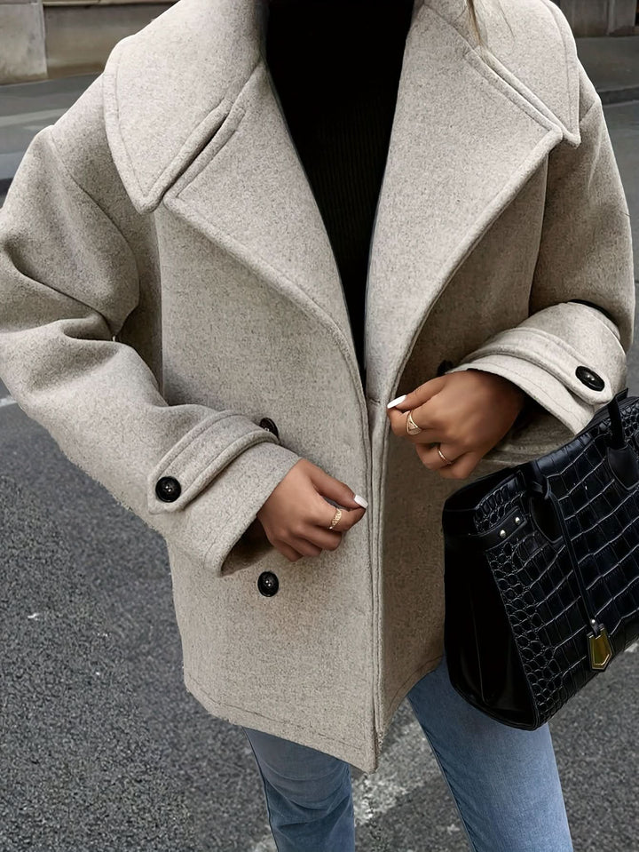 Elise| Stylish Double-Breasted Jacket with Button Details