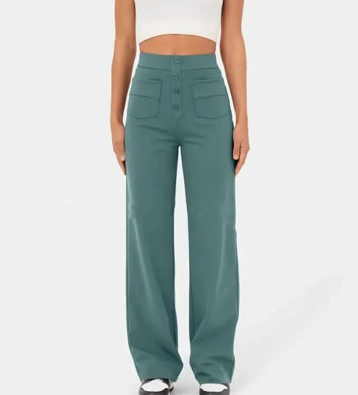 Marjorie | High-Waist Stretch & No-Pill Trouser – Timeless Confidence