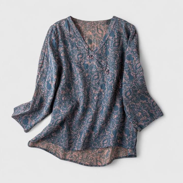 Emira | Cotton-Linen Comfort Blouse - Flattering Relaxed Fit