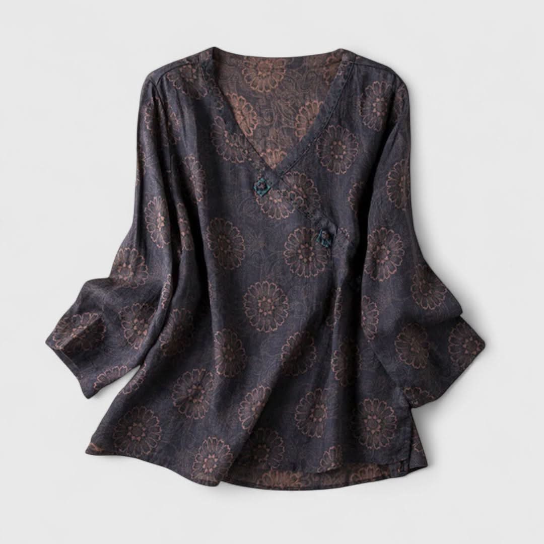 Emira | Cotton-Linen Comfort Blouse - Flattering Relaxed Fit