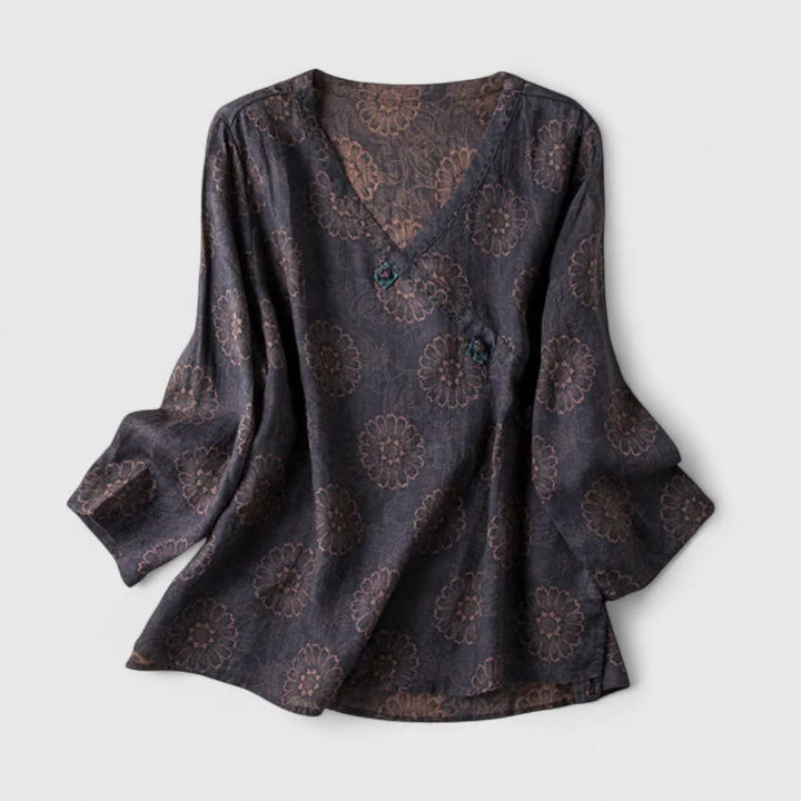 Emira | Cotton-Linen Comfort Blouse - Flattering Relaxed Fit