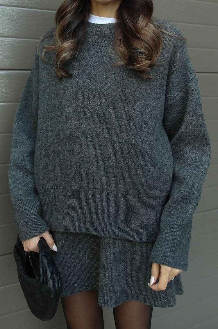 Esme |  A cozy sweater and a flowy flattering skirt