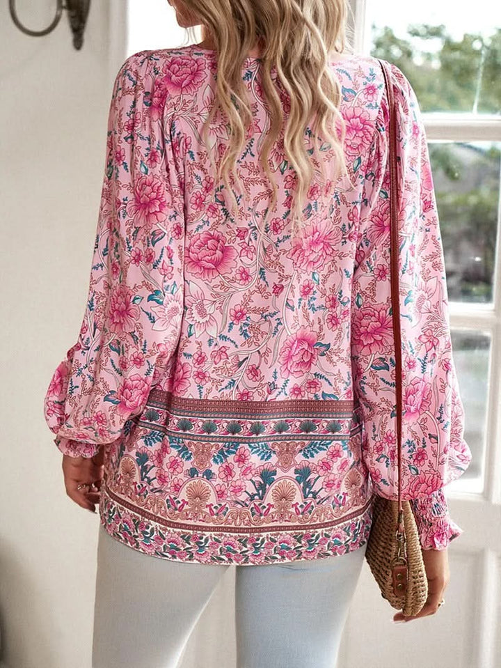 Savina | Comfort Floral Blouse - Relaxed, Flattering Fit, Breathable Fabric