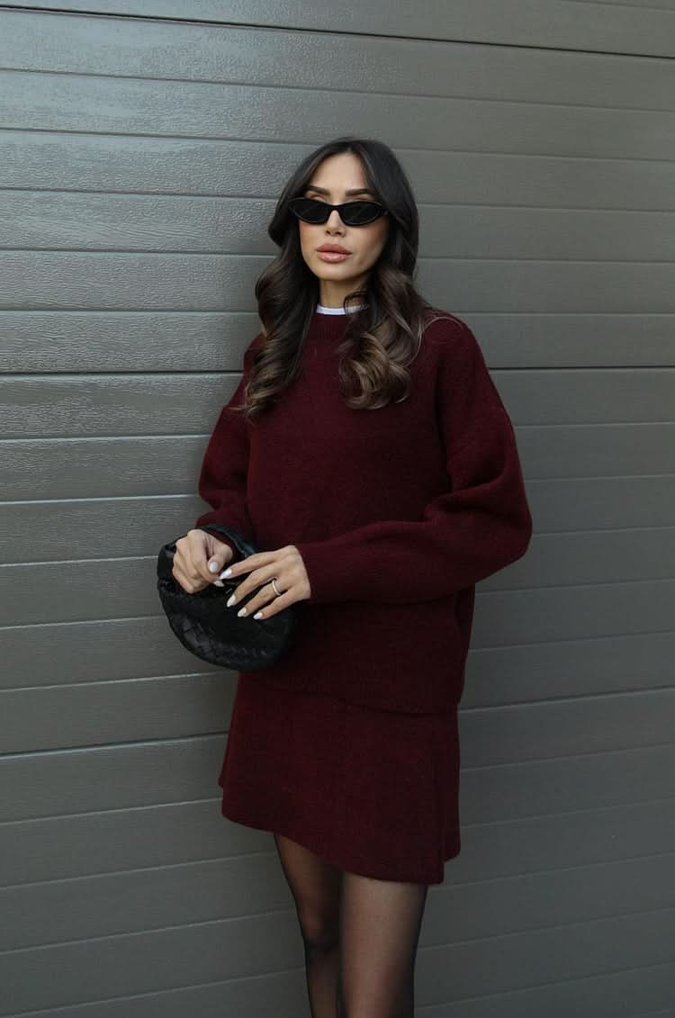 Esme |  A cozy sweater and a flowy flattering skirt