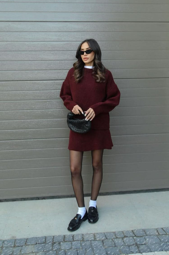 Esme |  A cozy sweater and a flowy flattering skirt
