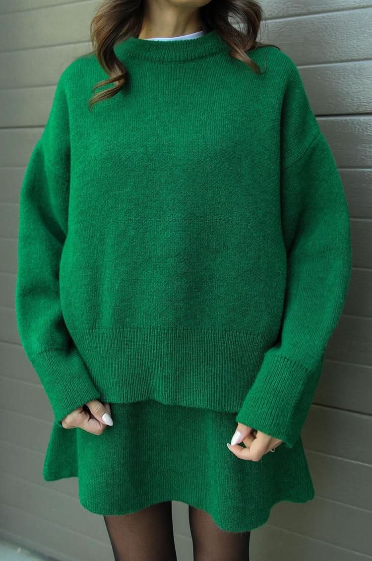 Esme |  A cozy sweater and a flowy flattering skirt