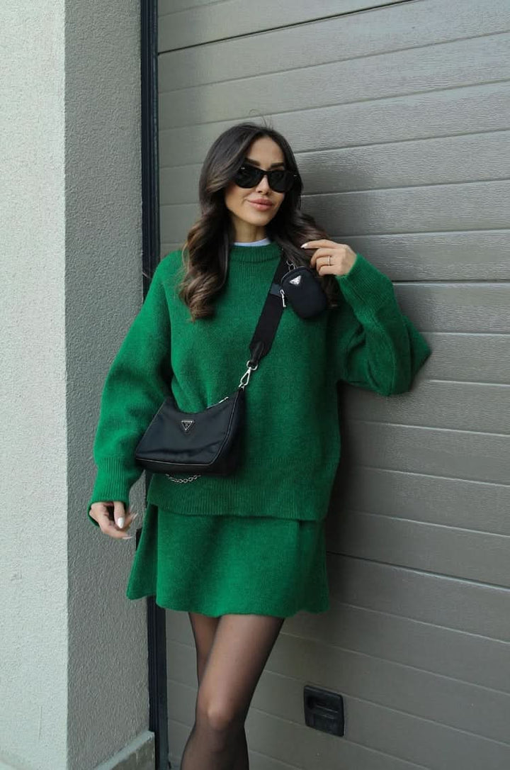 Esme |  A cozy sweater and a flowy flattering skirt